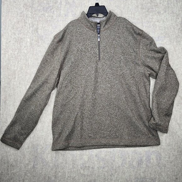 Van Heusen Mens 1/4 Zip Pullover Sweater XXL Polyester Made In Kenya - Picture 1 of 6